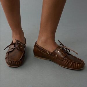 🤎✨ AE Leather Loafers, Brown Size 6